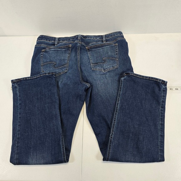 Silver Jeans Co Suki Slim Boot Jeans Dark Wash Button Fly Women SZ18 L33 - Picture 2 of 10